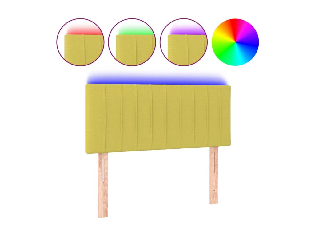 Green Fabric Bed, 100 x 5 x 78 cm