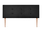 Black Fabric Bed, 160 x 105 cm