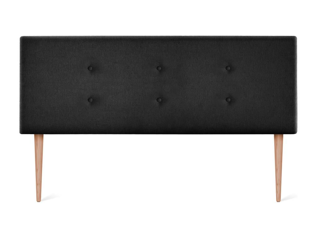 Black Fabric Bed, 160 x 105 cm
