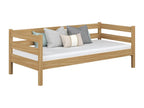 Natural Oak Wood Bed, 90 x 180 cm