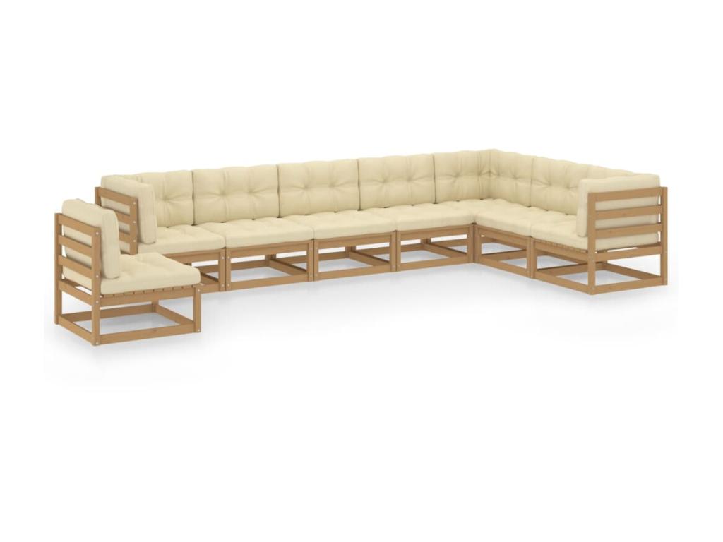 Natural Pine Wood Outdoor Furniture Set