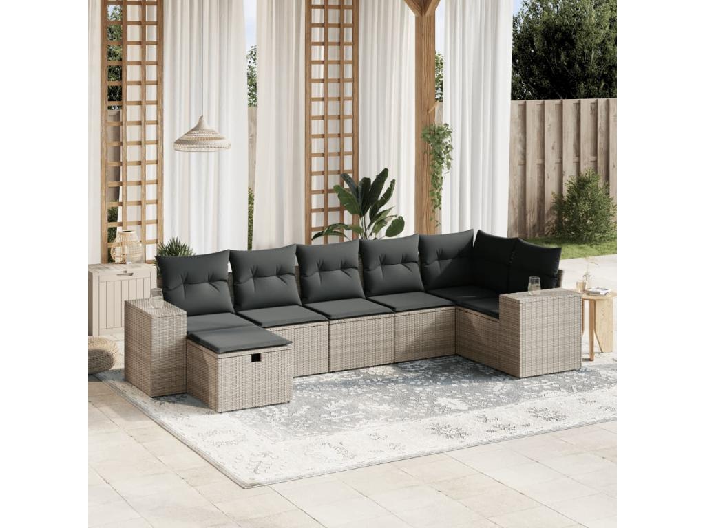 Gray Woven Resin Wicker Outdoor Furniture Set - dlz1766569524275