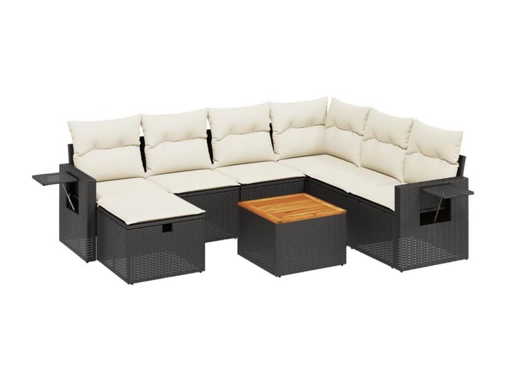 Black Woven Resin Wicker Outdoor Furniture Set - dlz1766569361202