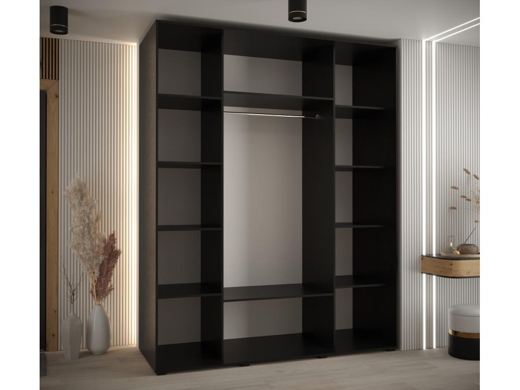 Black Wardrobe, 190 x 60 x 235.2 cm