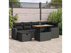 Black Woven Resin Wicker Outdoor Furniture Set - dlz1766568790570