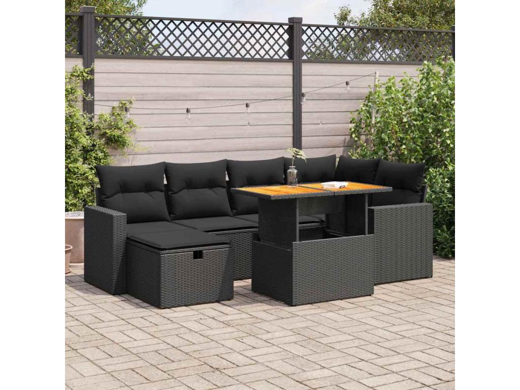 Black Woven Resin Wicker Outdoor Furniture Set - dlz1766568790570