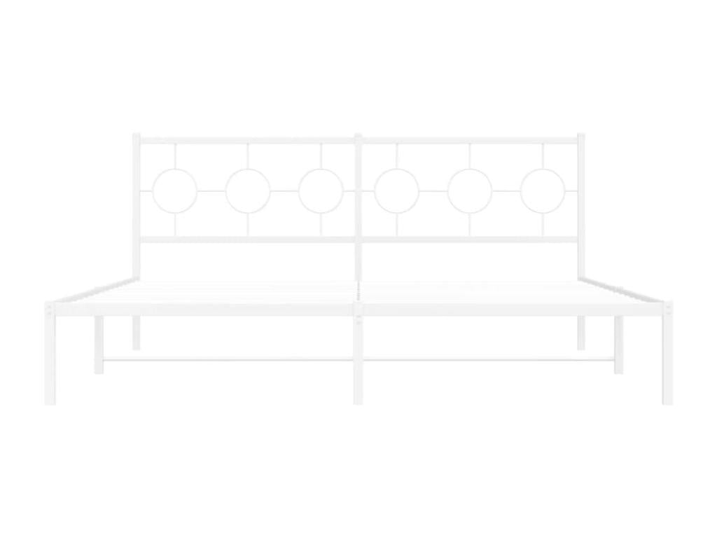 White Metal Bed Frame, 180 x 200 cm
