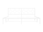 White Metal Bed Frame, 180 x 200 cm