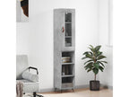 Gray Engineered Wood Sideboard, 34.5 x 34 x 180 cm