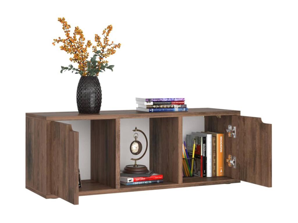 Brown Engineered Wood TV Stand, 88.5 x 27.5 x 30.5 cm