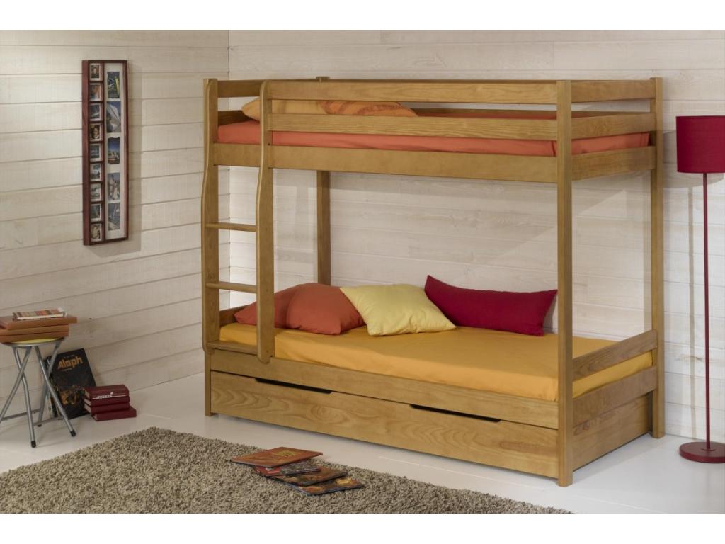 Natural Solid Wood Bed