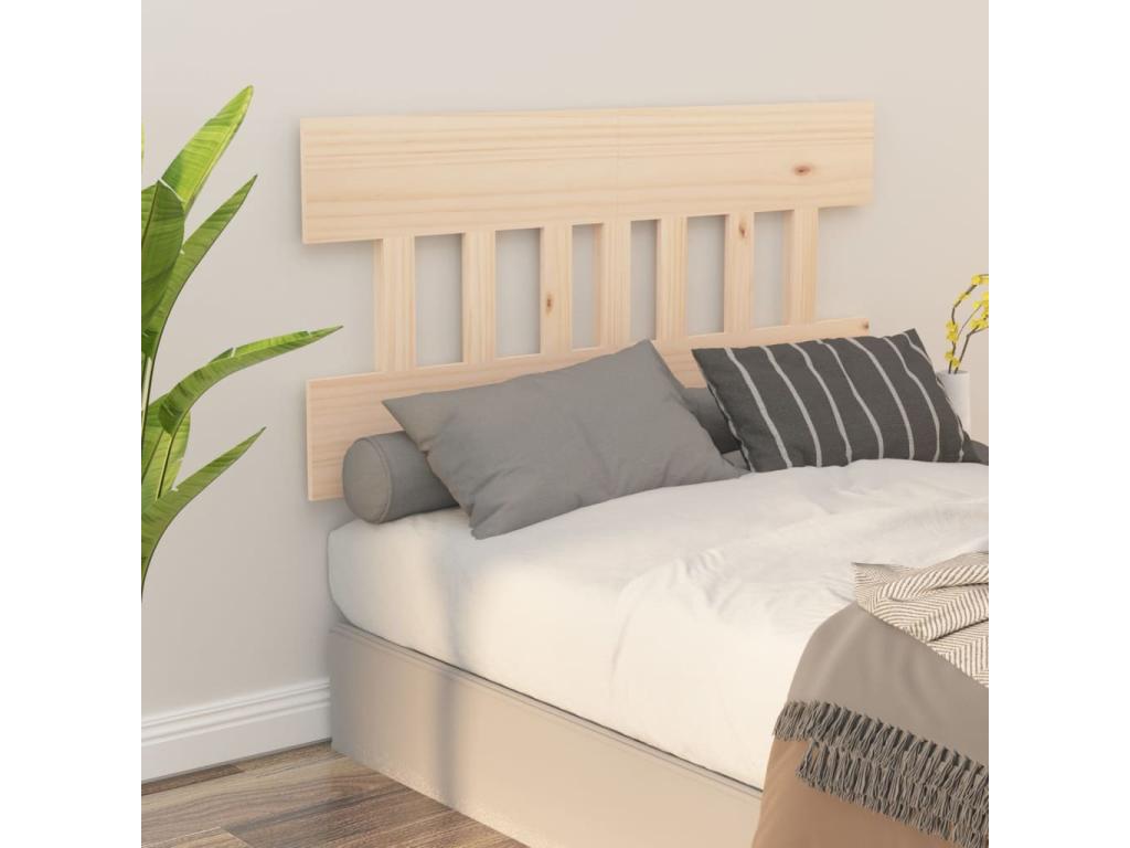 Brown Solid Wood Bed, 183.5 x 3 x 81 cm