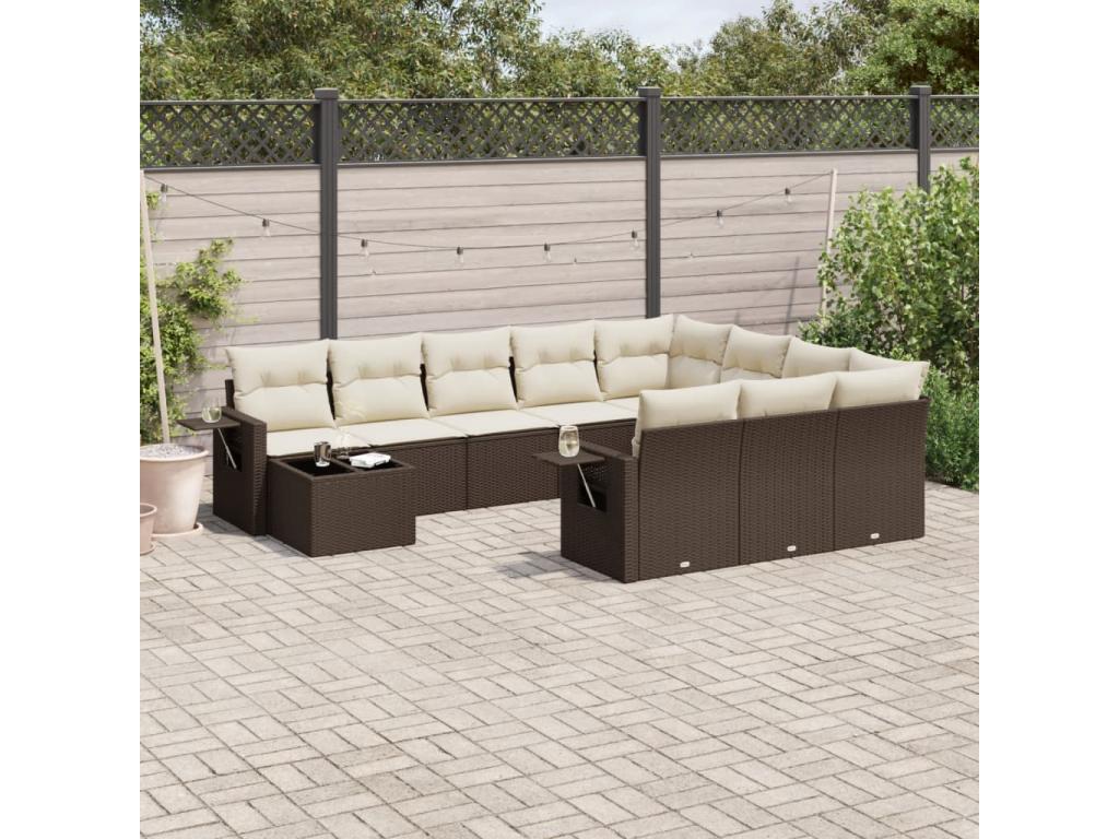Brown Woven Resin Wicker Outdoor Furniture Set - dlz1766569266818