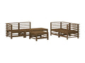 Brown Pine Wood Outdoor Furniture Set - dlz1766569402268