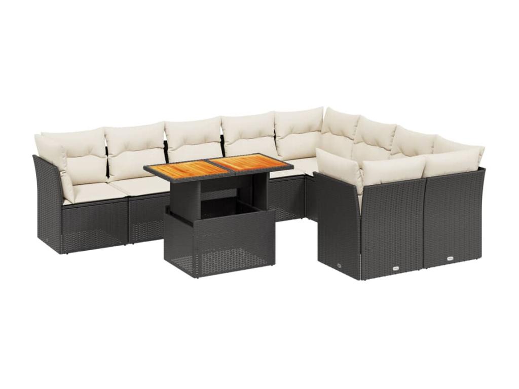 Black Woven Resin Wicker Outdoor Furniture Set - dlz1766569355966