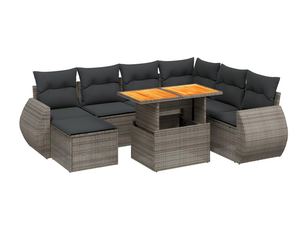 Gray Woven Resin Wicker Outdoor Furniture Set - dlz1766569204701