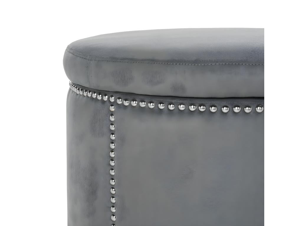 Gray Ottoman, 56 x 56 x 48 cm
