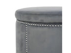 Gray Ottoman, 56 x 56 x 48 cm