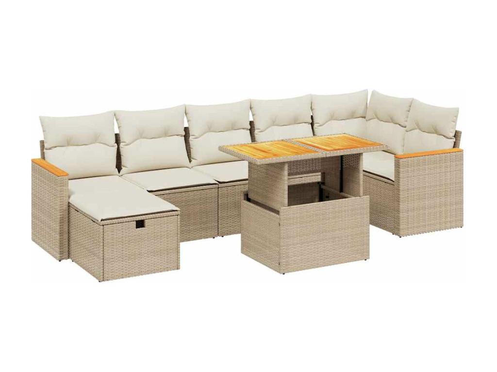 Beige Woven Resin Wicker Outdoor Furniture Set - dlz1766569045380