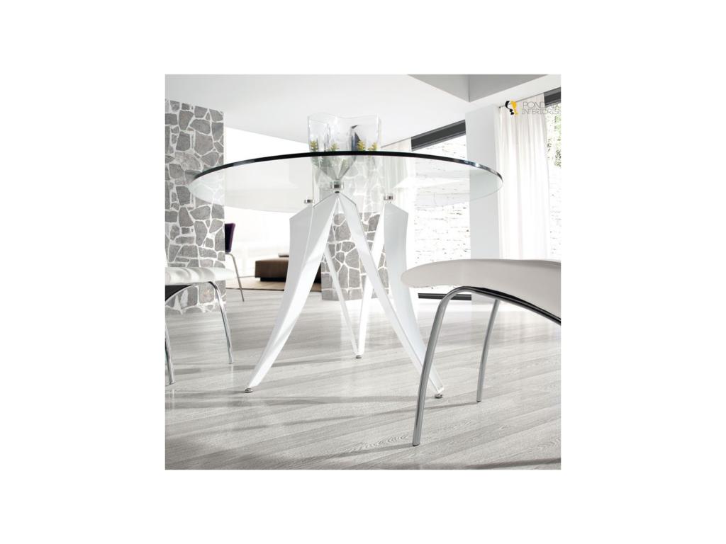 White Glass Table