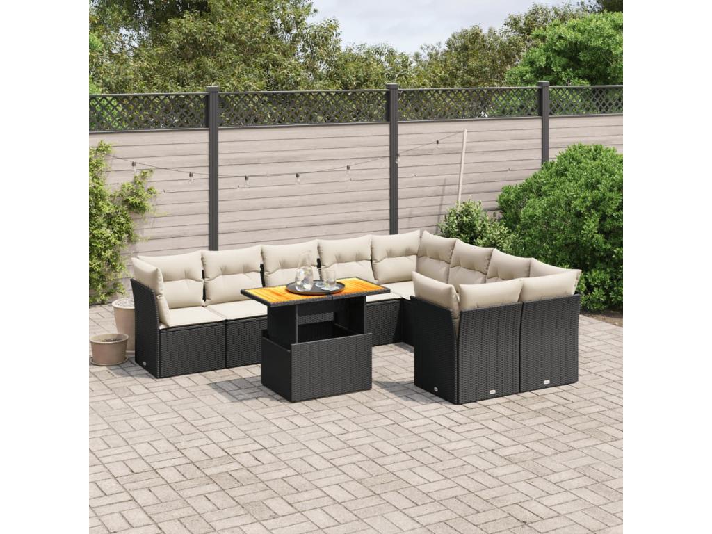Black Woven Resin Wicker Outdoor Furniture Set - dlz1766569355966