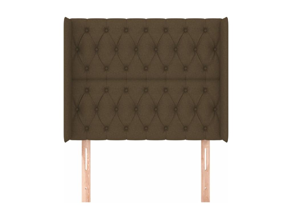 Brown Fabric Bed, 103 x 16 x 118 cm