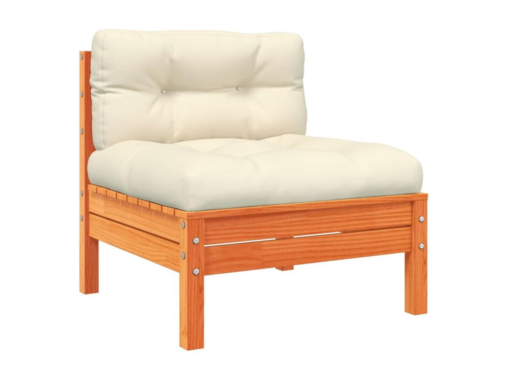 Brown Pine Wood Outdoor Furniture Set