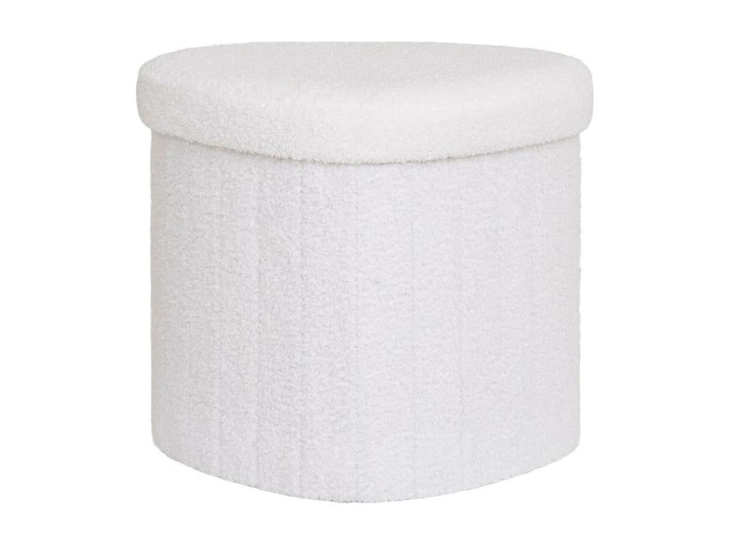 White Ottoman, 42.5 x 36.5 x 37.5 cm