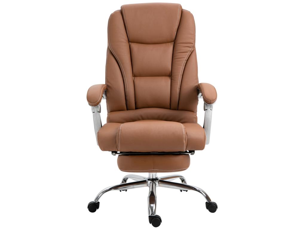 Brown Faux Leather Chair