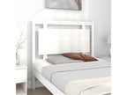 White Solid Wood Bed, 105.5 x 4 x 100 cm