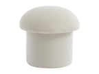 White Boucle Fabric Ottoman - dlz1766569352192