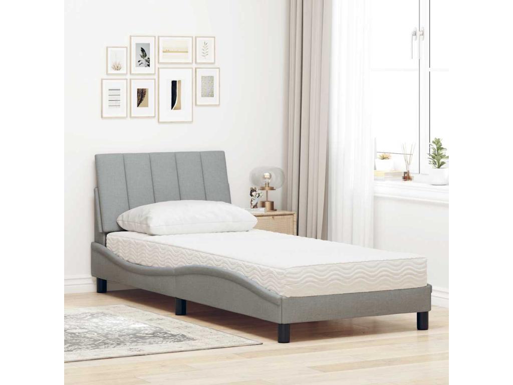 Gray Fabric Mattress, 90 x 200 cm - dlz1766569147814
