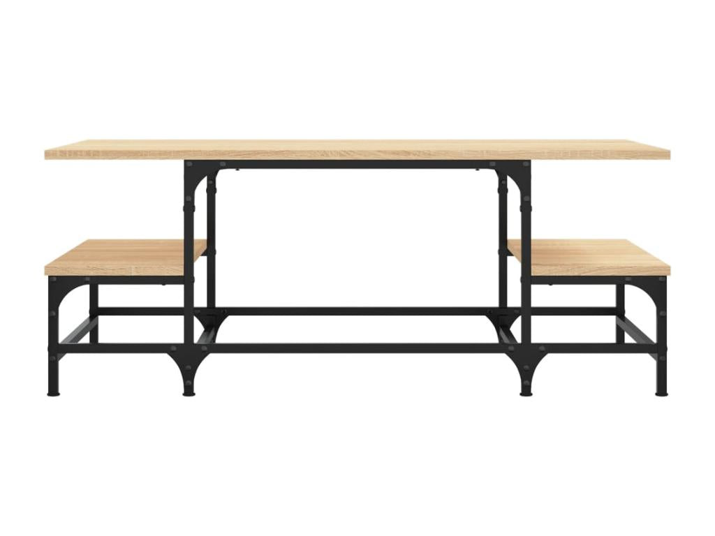 Natural Engineered Wood Coffee Table, 100 x 50.5 x 40 cm