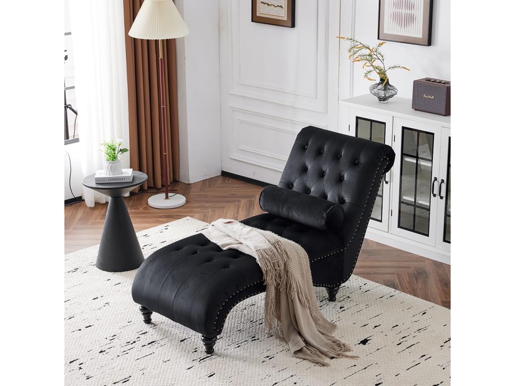 Black Chaise Lounge