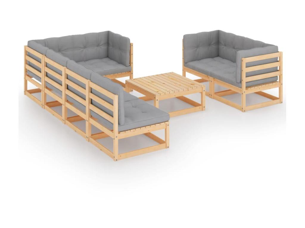 Natural Pine Wood Outdoor Furniture Set - dlz1766569489267