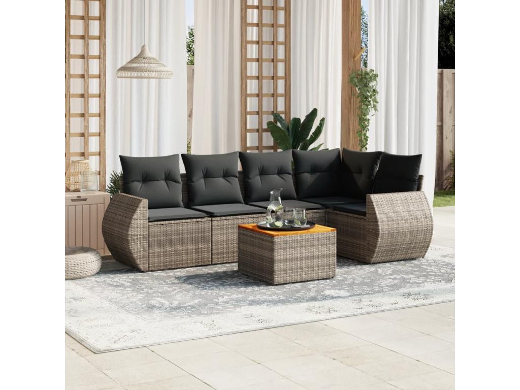 Gray Woven Resin Wicker Outdoor Furniture Set - dlz1766568765930