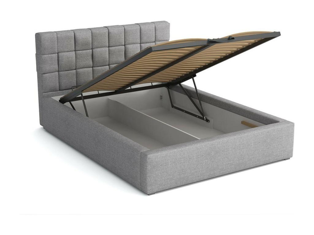 Gray Bed, 180 x 223 x 93 cm