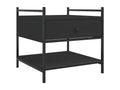Black Engineered Wood Coffee Table, 50 x 50 x 50 cm