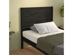 Black Solid Wood Bed, 96 x 4 x 100 cm