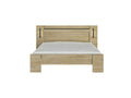 Natural Oak Wood Bed, 140 x 190 cm