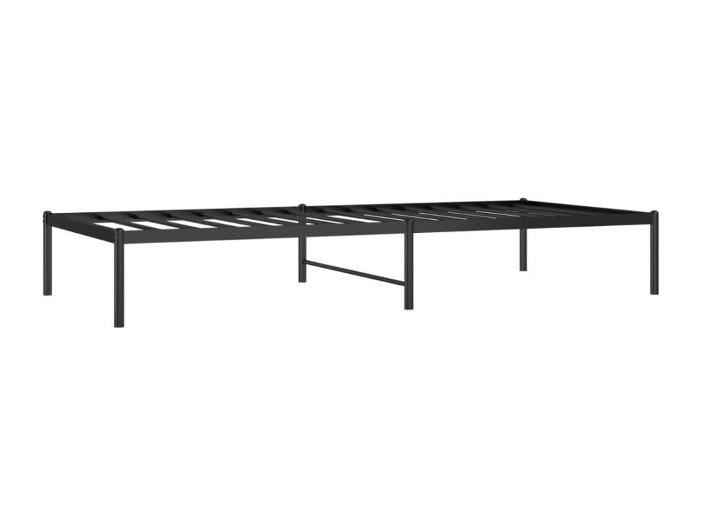 Black Metal Bed Frame, 90 x 200 cm