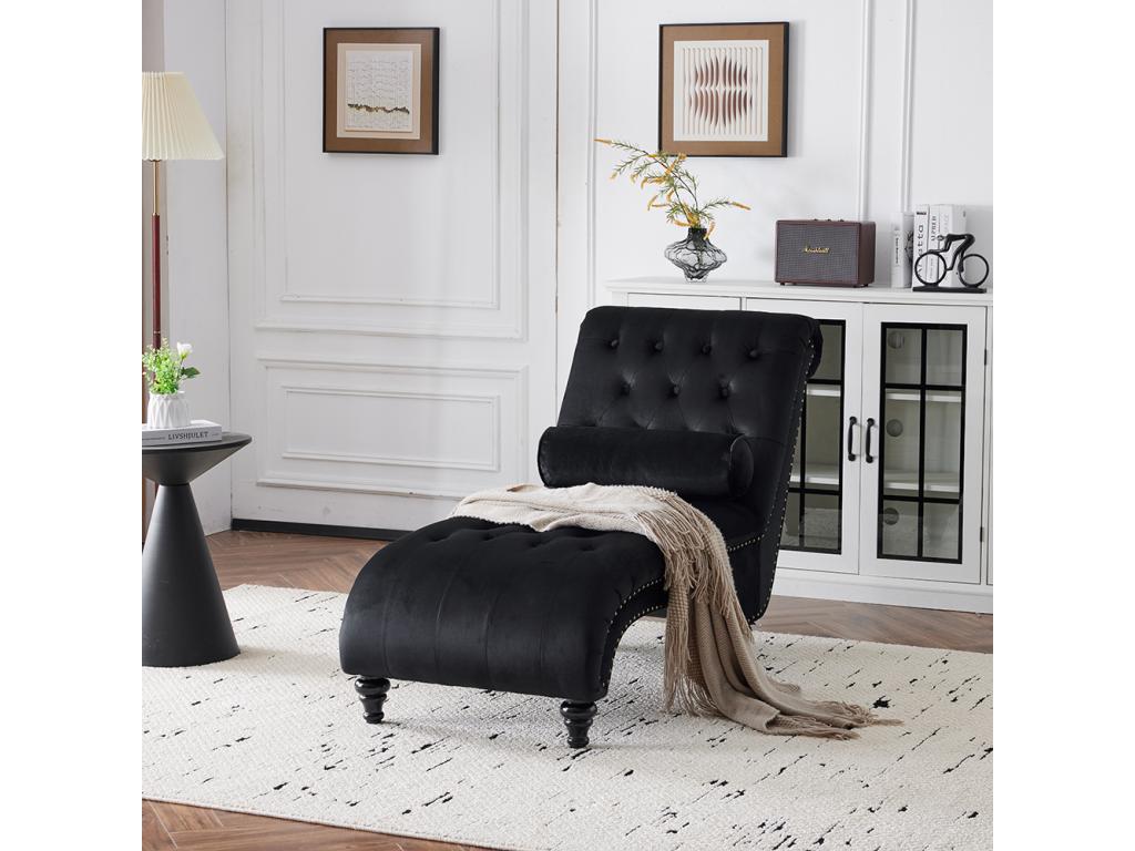 Black Chaise Lounge