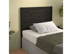 Black Solid Wood Bed, 96 x 4 x 100 cm