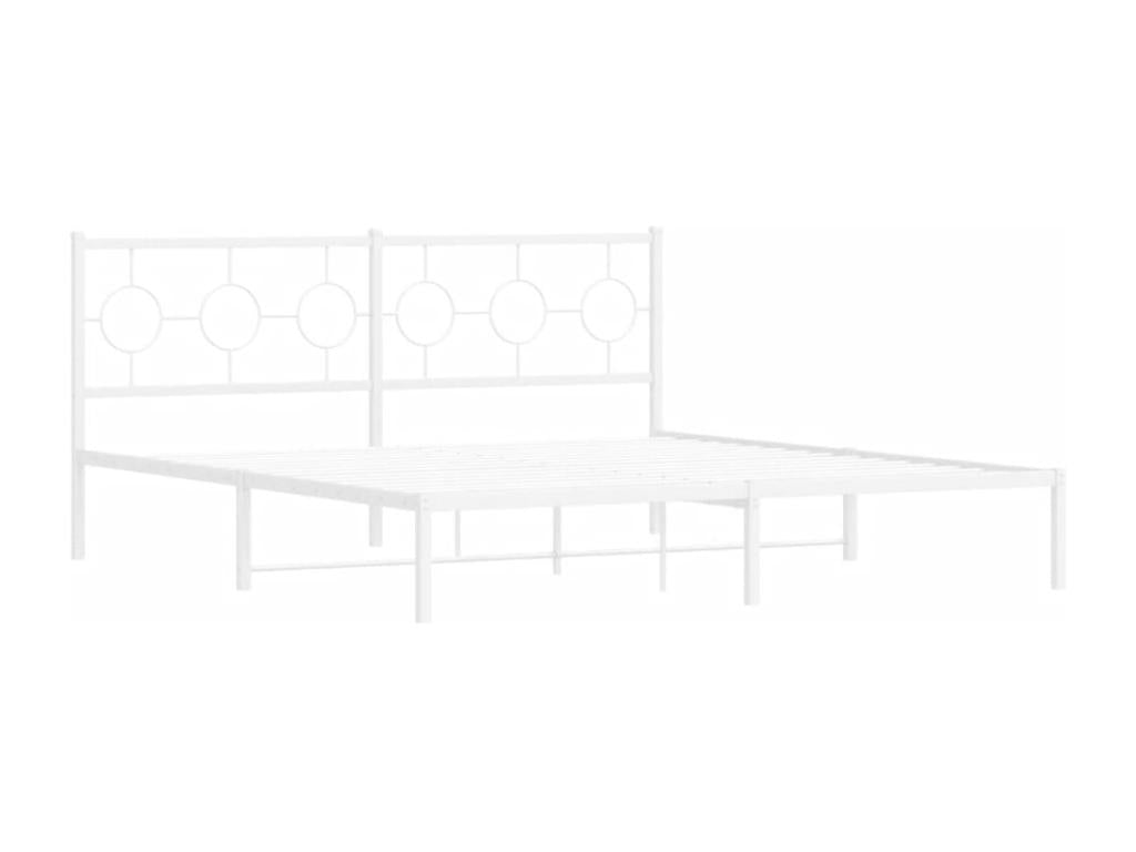 White Metal Bed Frame, 180 x 200 cm