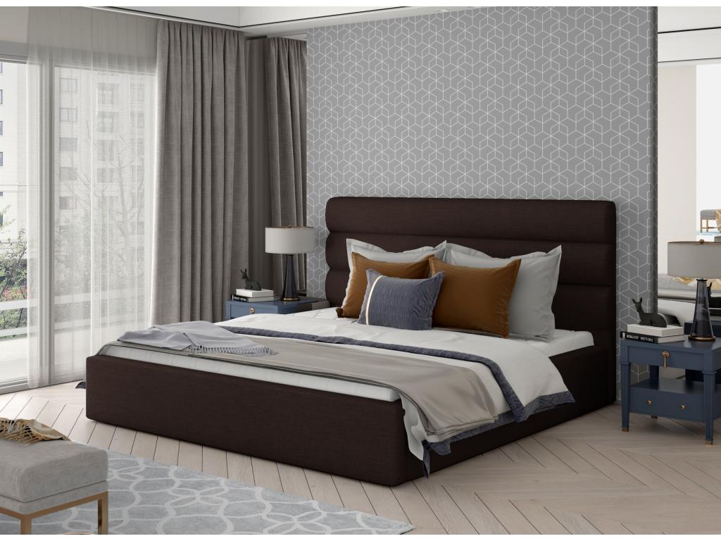 Brown Fabric Bed, 180 x 200 cm