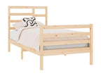 Brown Solid Wood Bed Frame, 90 x 190 cm
