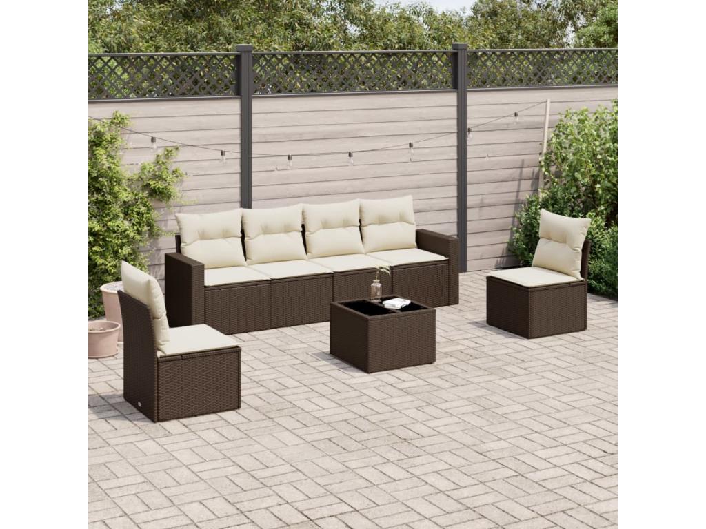 Brown Woven Resin Wicker Outdoor Furniture Set
