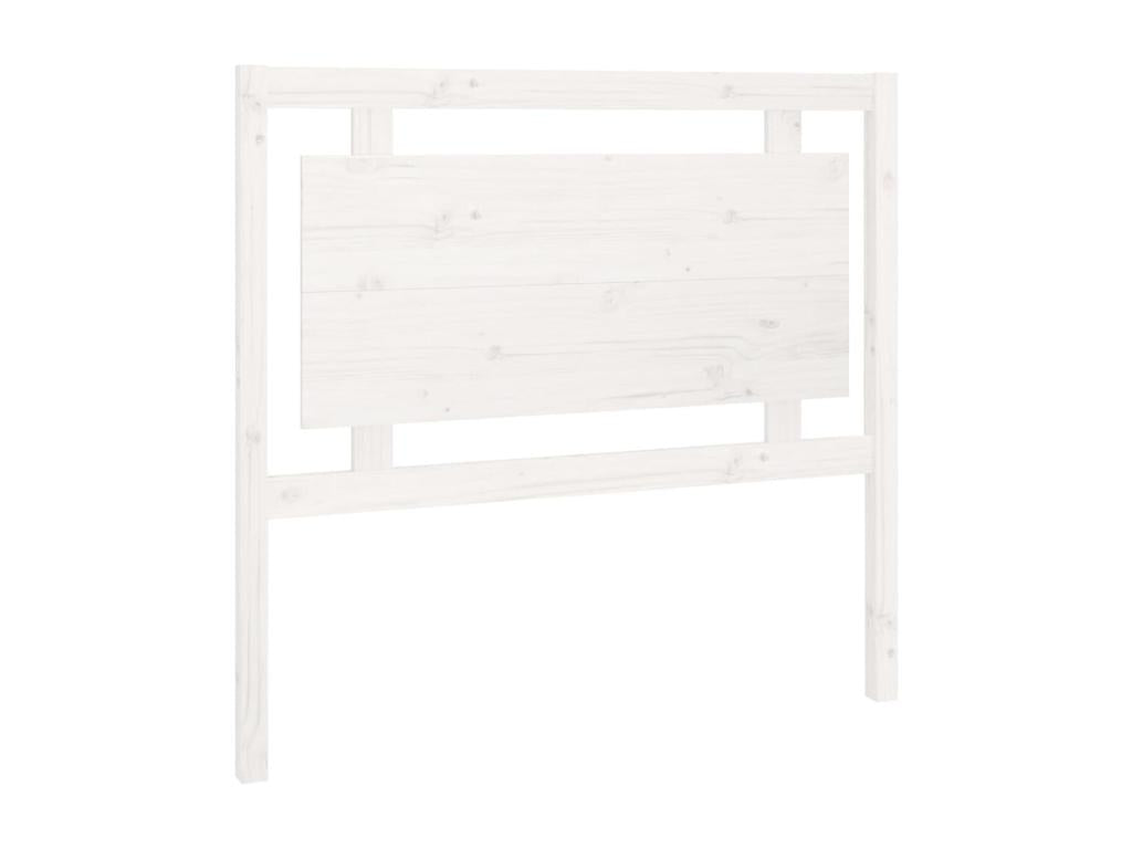 White Solid Wood Bed, 105.5 x 4 x 100 cm