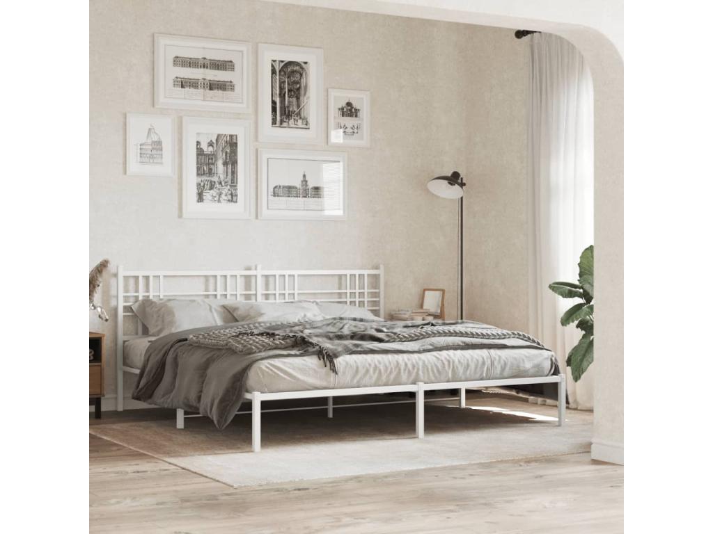 White Metal Bed