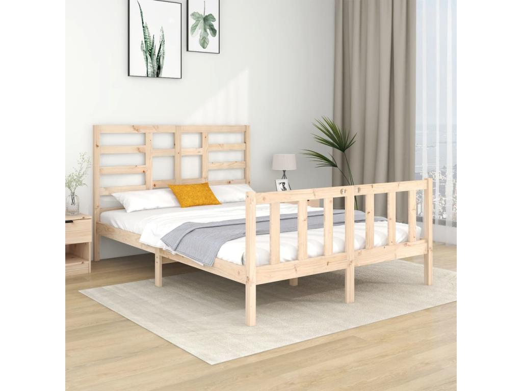 Brown Solid Wood Mattress, 140 x 190 cm